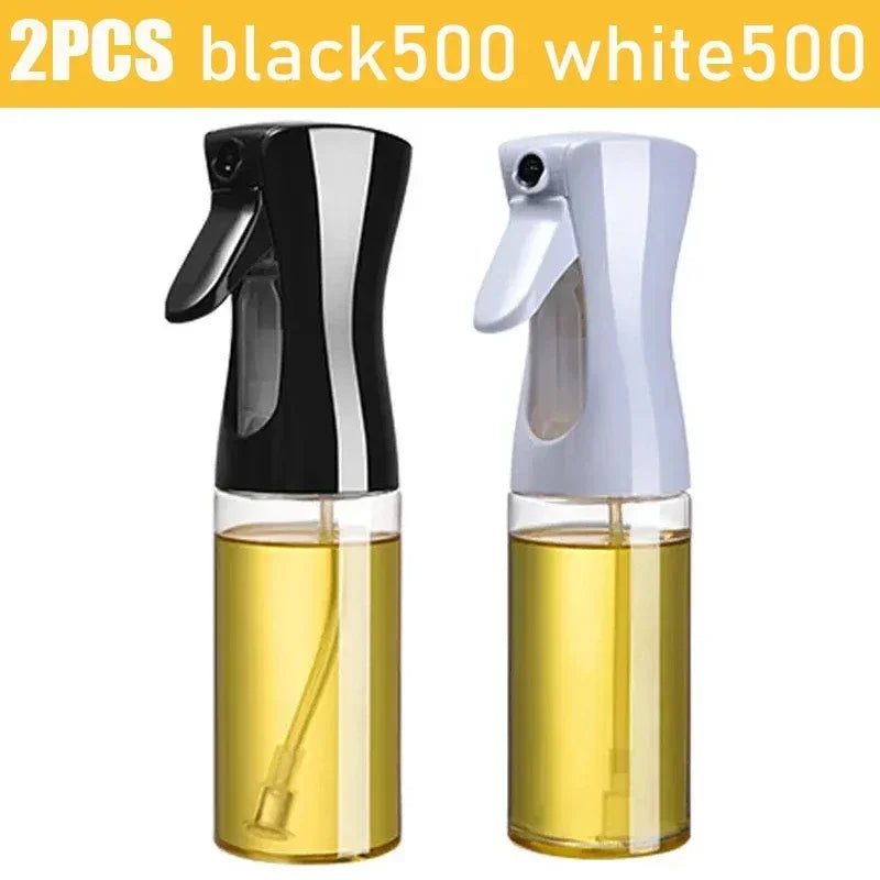 Frasco Spray de Óleo (200/300/500ml) – Para Azeite, Vinagre e Molho de Soja – Ideal para Cozinha, Culinária, Camping e Confeitaria