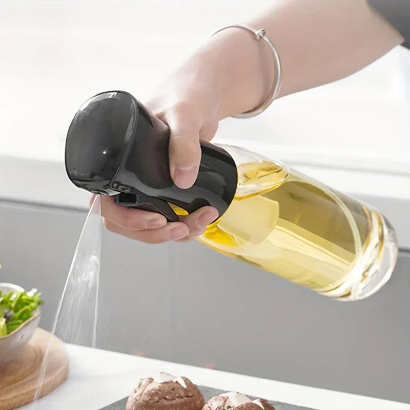 Frasco Spray de Óleo (200/300/500ml) – Para Azeite, Vinagre e Molho de Soja – Ideal para Cozinha, Culinária, Camping e Confeitaria