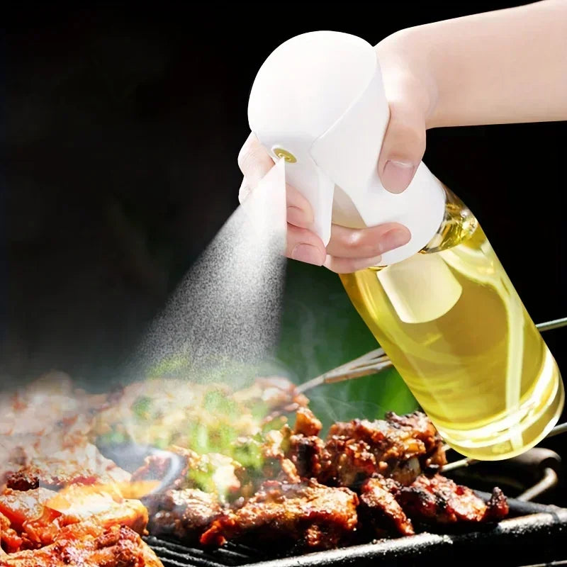 Frasco Spray de Óleo (200/300/500ml) – Para Azeite, Vinagre e Molho de Soja – Ideal para Cozinha, Culinária, Camping e Confeitaria